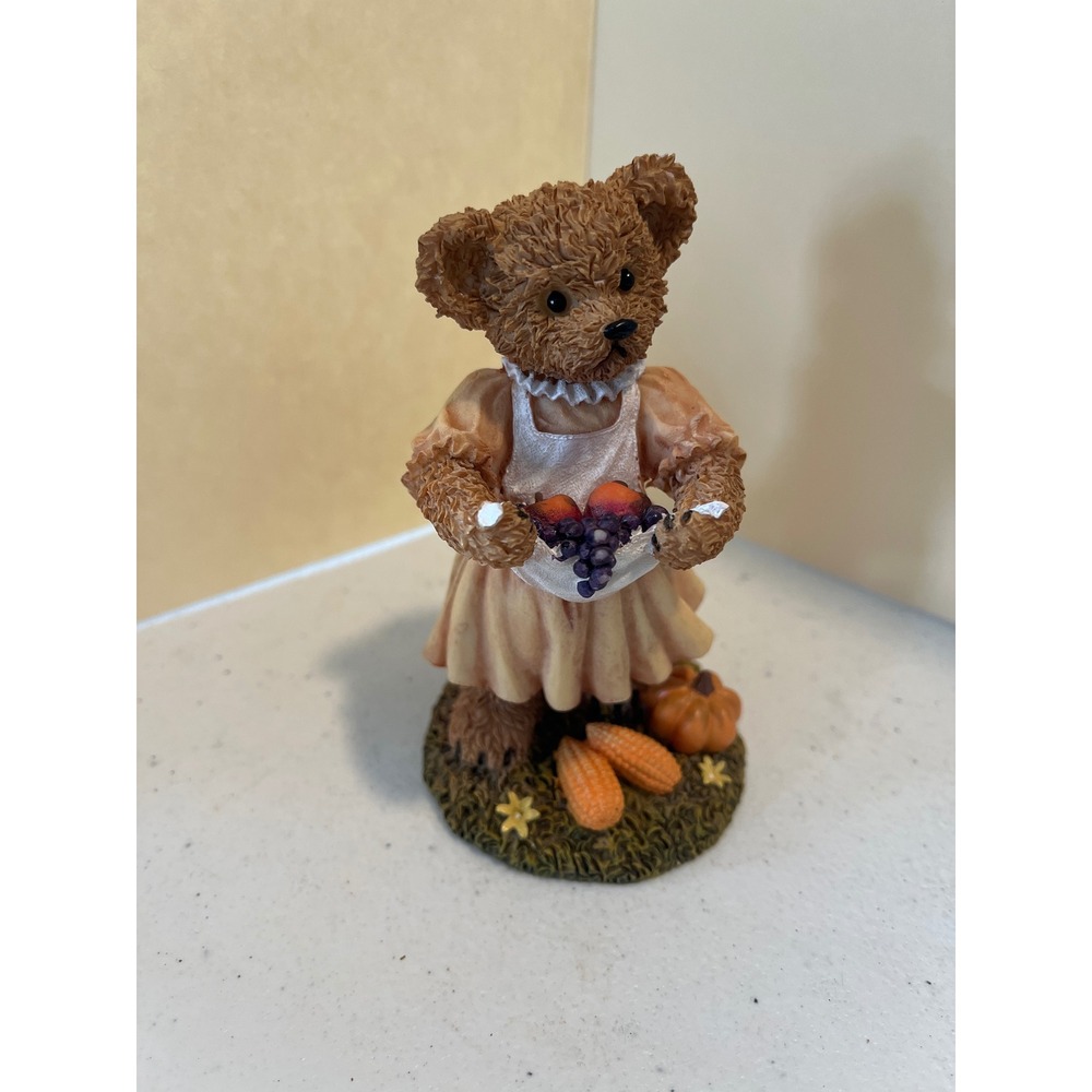 Home Interiors Fall Harvest Bears Figurine 11768 Autumn Decor 2002
